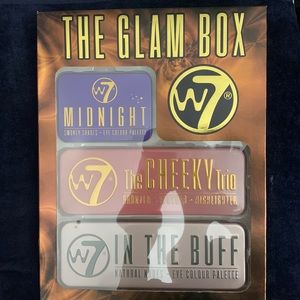 NWT w7 “The Glam Box”: 2 eyeshadow palettes + bronzer/blush/highlight palette